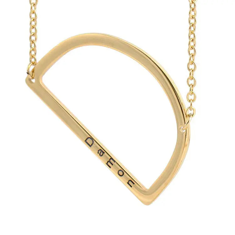 26 English Letter Pendant European Titanium Steel Necklace - Letter Pendant necklace