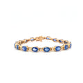 Sapphire and Diamond Bracelet in 14K Yellow Gold - KGD 41173