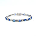 Sapphire and Diamond Bracelet in 14K White Gold - KGD 41486