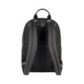 RB2001A | Netbook/Tablet Carrier Backpack in Nylon/Vera Leather, with light grain. Zipper closure and adjustable shoulder straps - Black color - Dimensions: 27 x 38 x 14 cm. Packaging: Non-Woven Fabric Bag