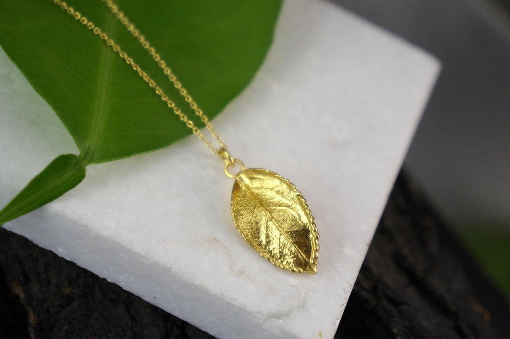 Gold Plated Rose Pendant – Recycled Silver Necklace | Eco Friendly Jewelry